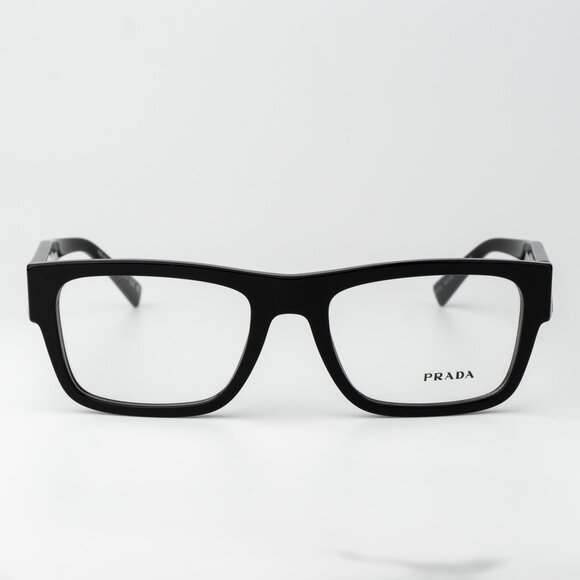 Prada Women Eyeglasses Black Rectangle Unisex PR15YV 1AB1O1 BRAND NEW - Picture 3 of 10